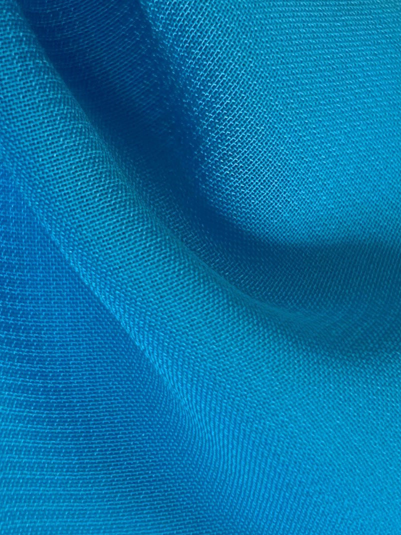 Türkisfarbener Polyester-Chiffon – Wohlwollen