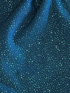 Türkisfarbener Glitzer-Jerseystoff – Dazzle