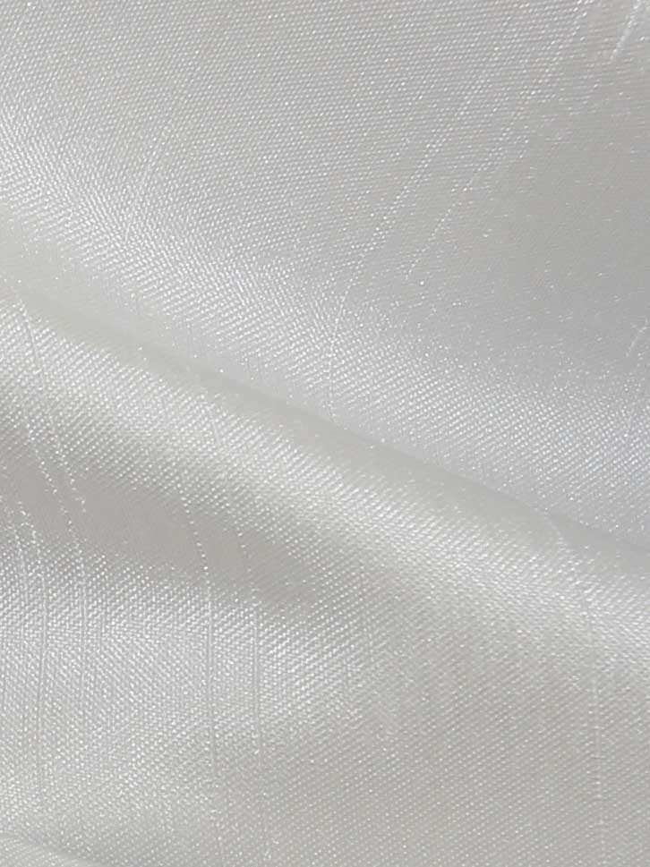 Weißes Dupion mit Polyester-Satin-Rückseite – Klarheit