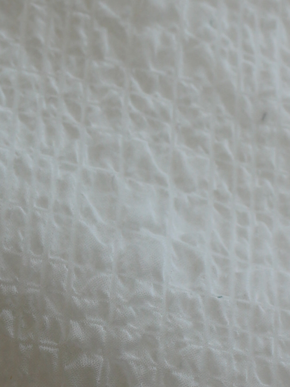 White Polyester Seersucker Fabric - Latino