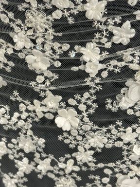 Elfenbeinfarbene 3D-gestickte Spitze – Savinder (CF Sarah)