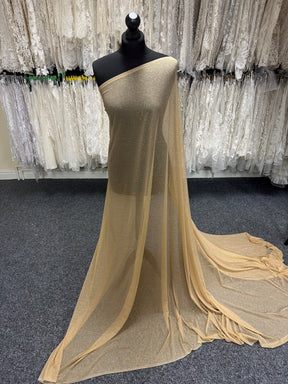 Goldfarbener Stretch-Glitzerstoff - Ballerina