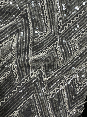 Elfenbeinfarbener Paillettentüll - Angola (CF Amelia)