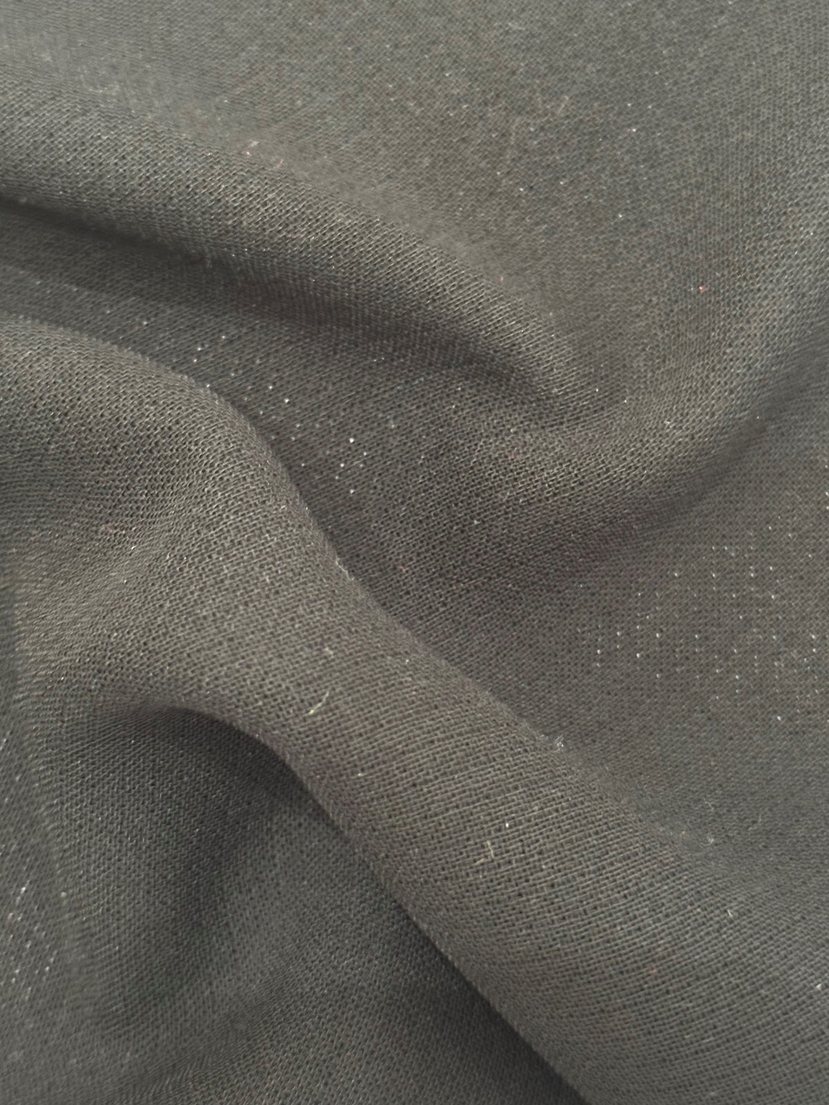 Black Polyester Double Crepe - Lugano