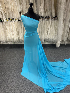Türkisfarbener Polyester-Chiffon – Benevolence