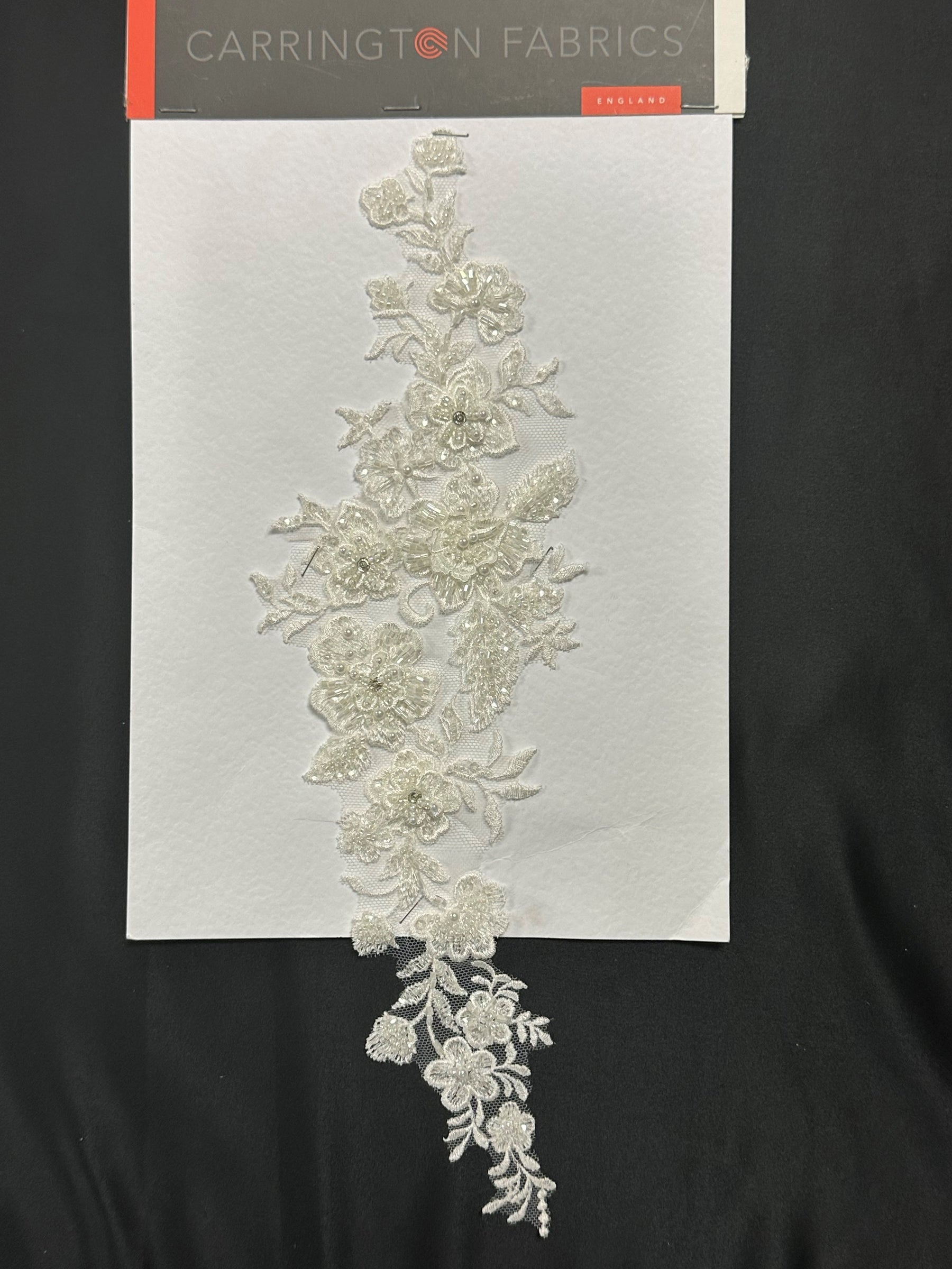 Elfenbeinfarbene Perlenspitzenapplikationen - AP 2254 (CF)