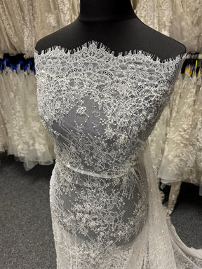Ivory Corded and Sequin Lace - Fronnie