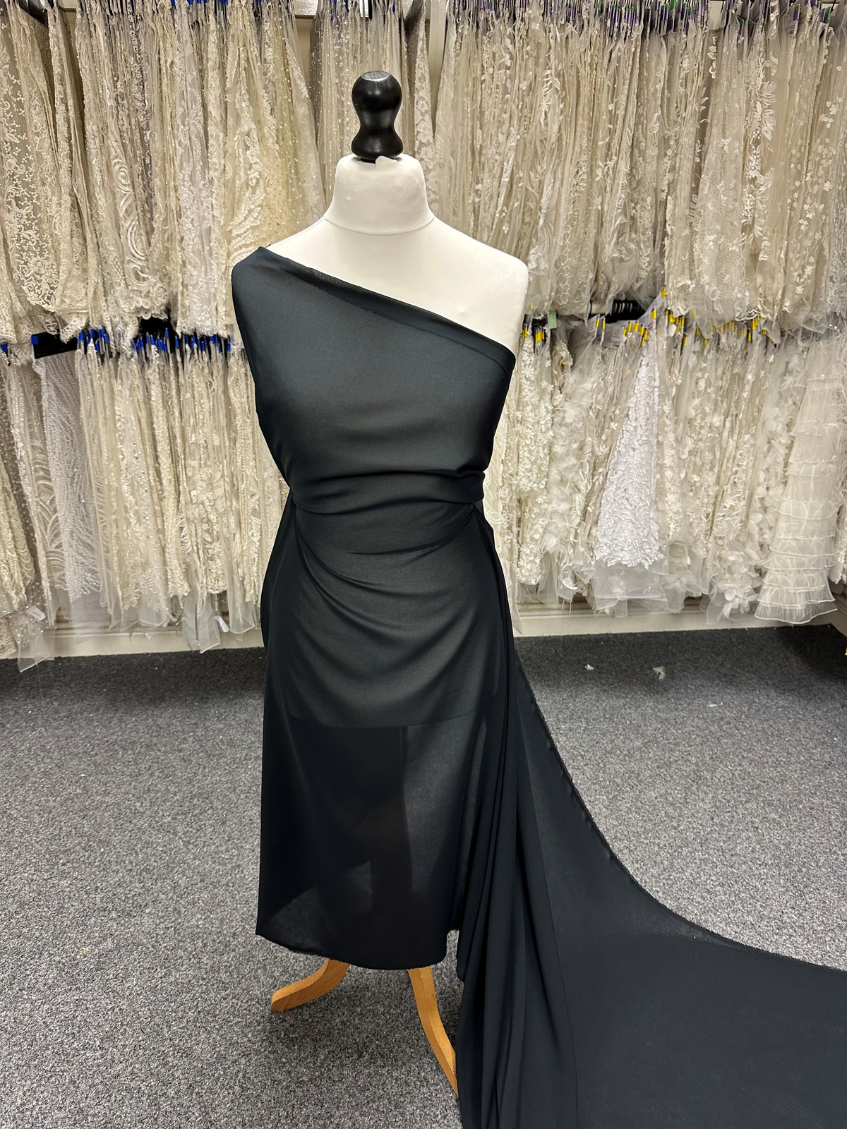 Schwarzer Chiffonstoff - Serendipity