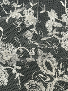 Elfenbeinfarbene Paillettenspitze - Sienna (CF) 