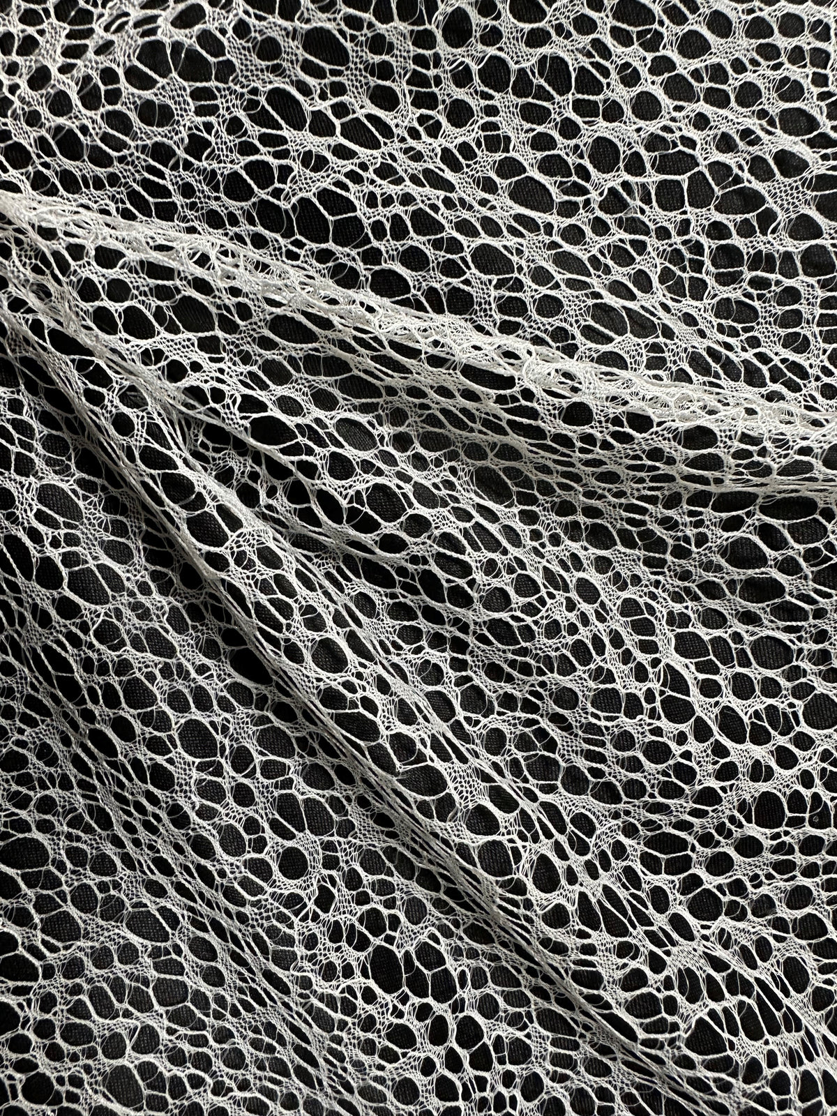 Ivory Raschel Lace  - Bubbles
