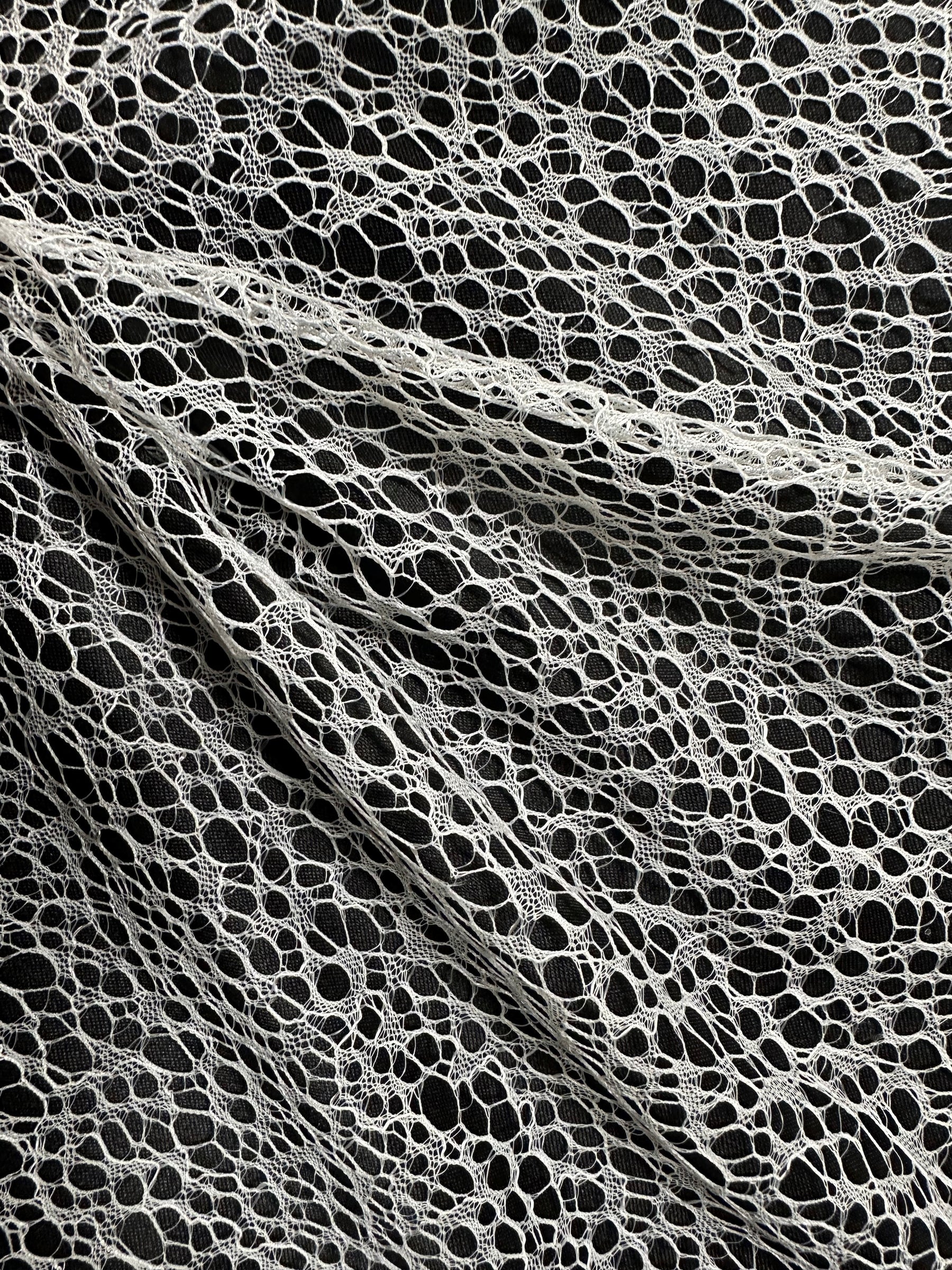 Ivory Raschel Lace  - Bubbles