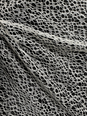 Ivory Raschel Lace  - Bubbles