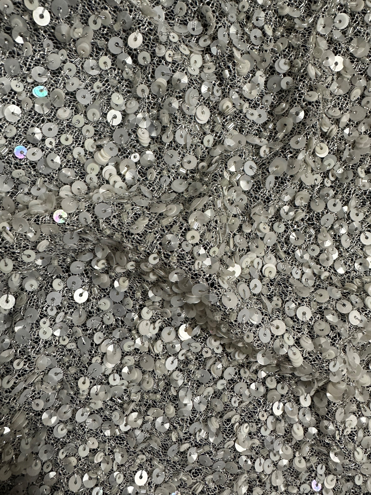 Elfenbeinfarbenes Paillettennetz - Jaipur