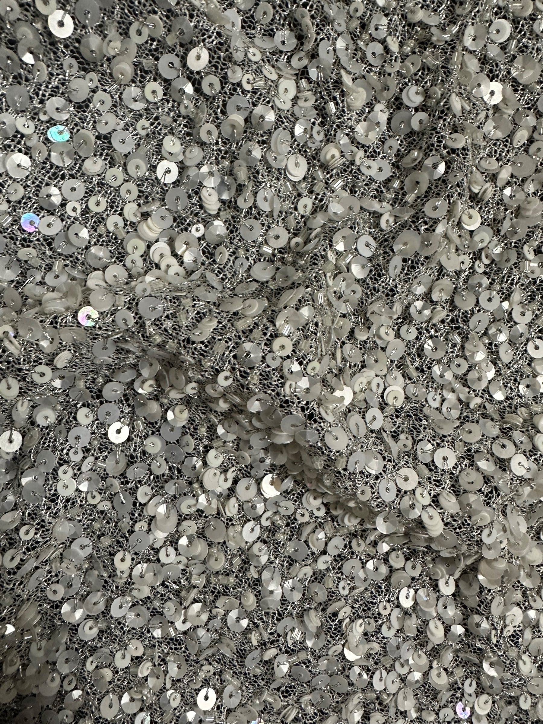 Elfenbeinfarbenes Paillettennetz - Jaipur