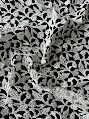 Elfenbeinfarbene glitzernde Guipure-Spitze – Isla (CF)