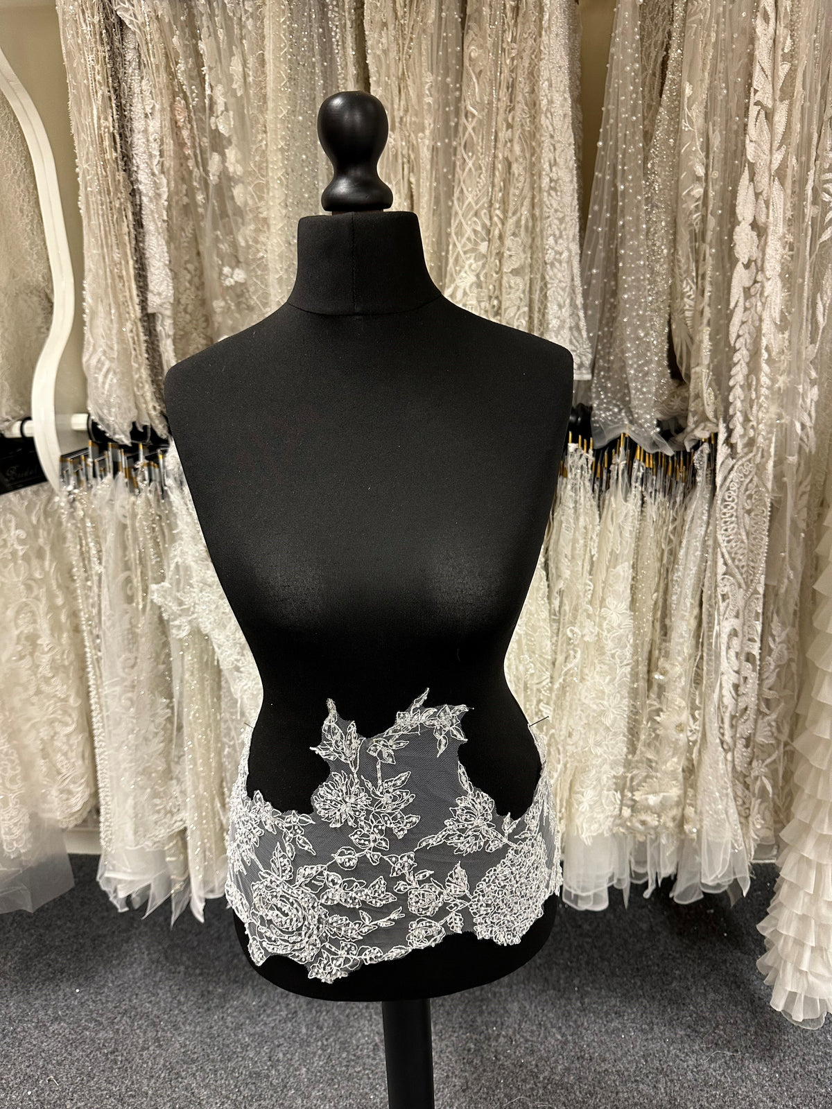 Elfenbeinfarbene Perlenspitzenborte - Rikke