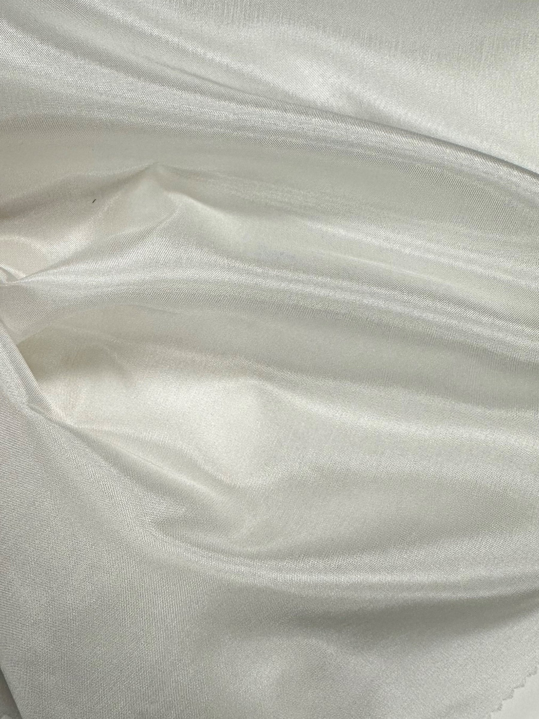 Deluxe Ivory Acetate Satin Fabric - Capri