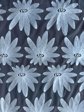 Elfenbeinfarbene Paillettenstickerei-Spitze - Advance