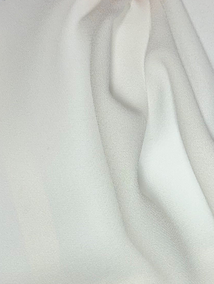 Ivory Polyester Stretch Crepe - Prowess