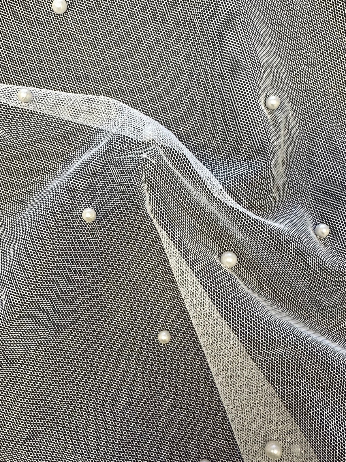 Weißer Perlentüll - Cassis