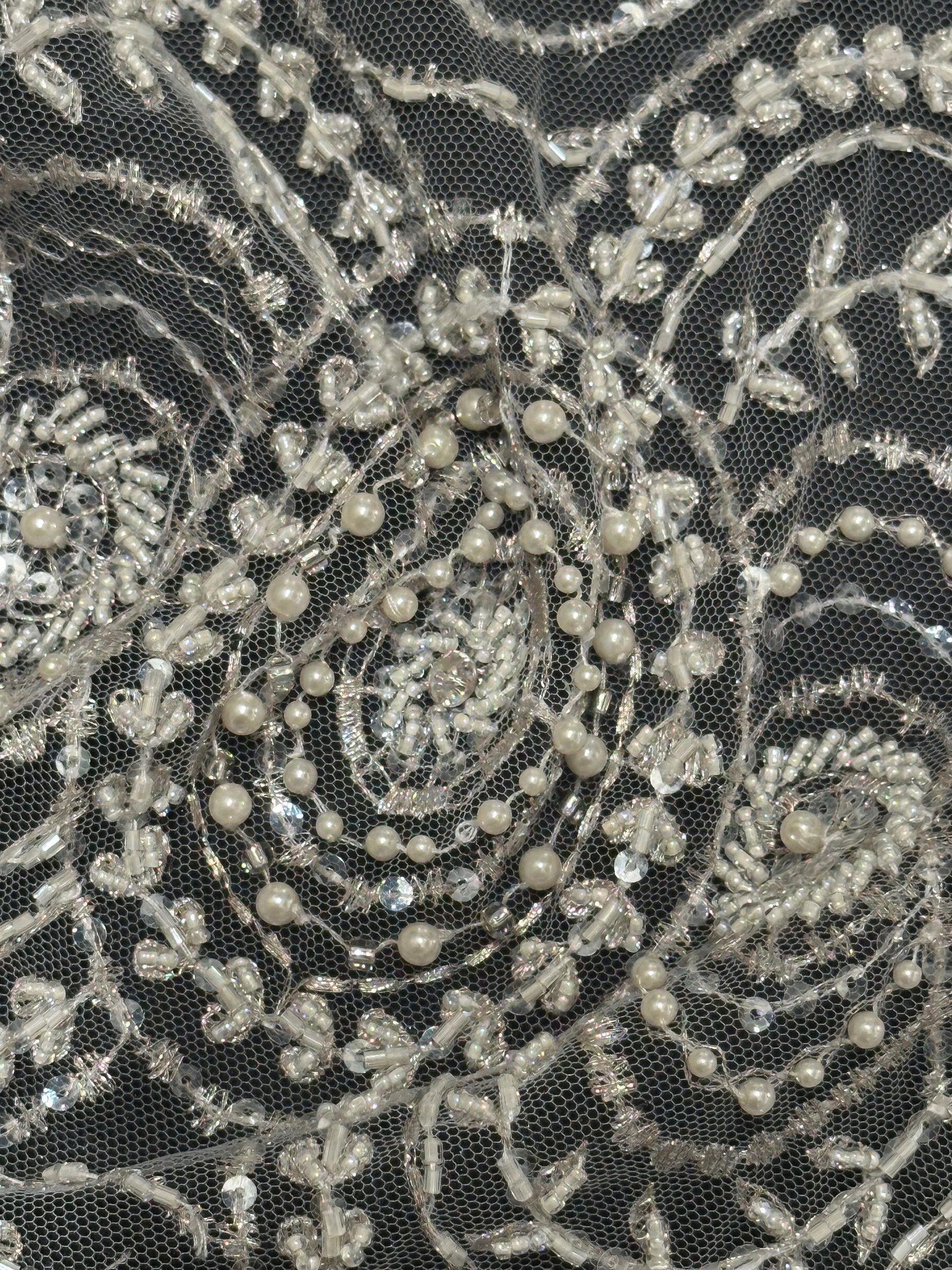 Elfenbeinfarbene Perlenspitze - Charlotte (CF)