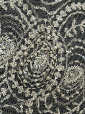 Elfenbeinfarbene Perlenspitze - Charlotte (CF)