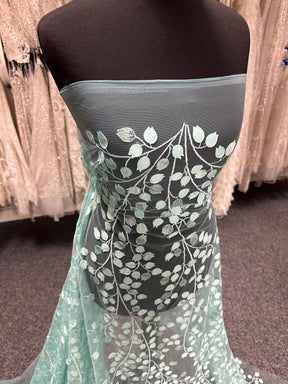 Türkisfarbene 3D-Stickspitze - EB5034