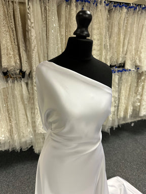 Weißer Duchess-Satin aus Polyester – Supreme