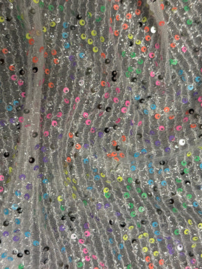 Mehrfarbiger, irisierender Paillettentüll - Bilbao (CF)