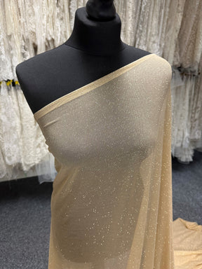 Goldfarbener Stretch-Glitzerstoff - Ballerina