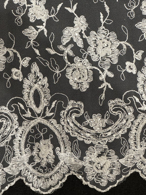 Elfenbeinfarbene Paillettenspitze - Sienna (CF) 