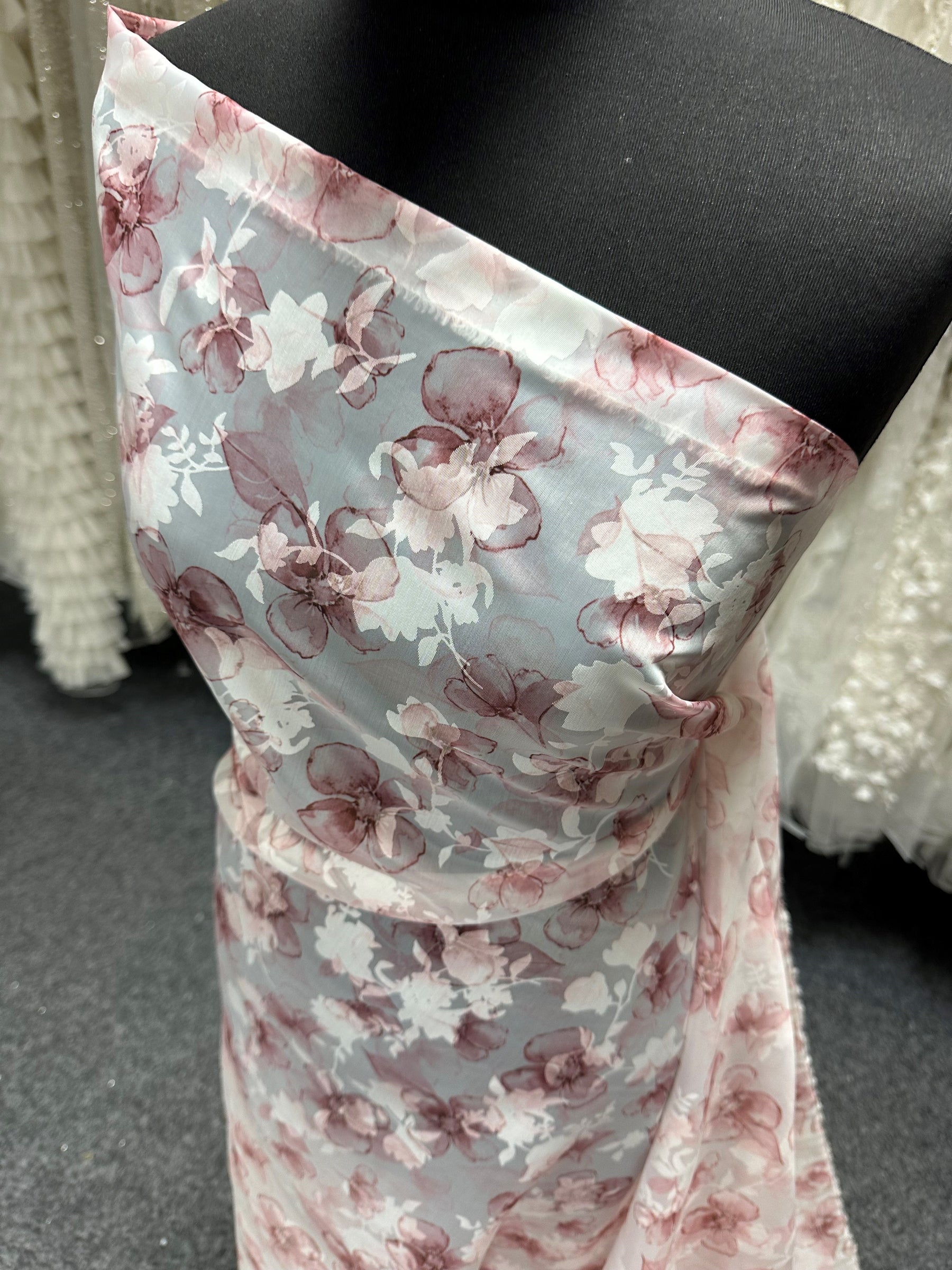 Pink Printed Organza - Strategy