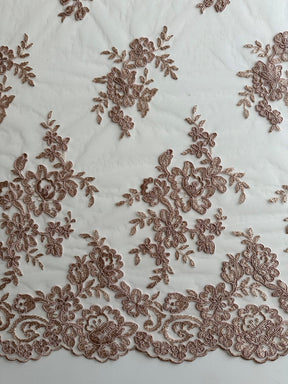 Elfenbeinfarbene, unbestickte Kordelspitze - Naomi (CF)