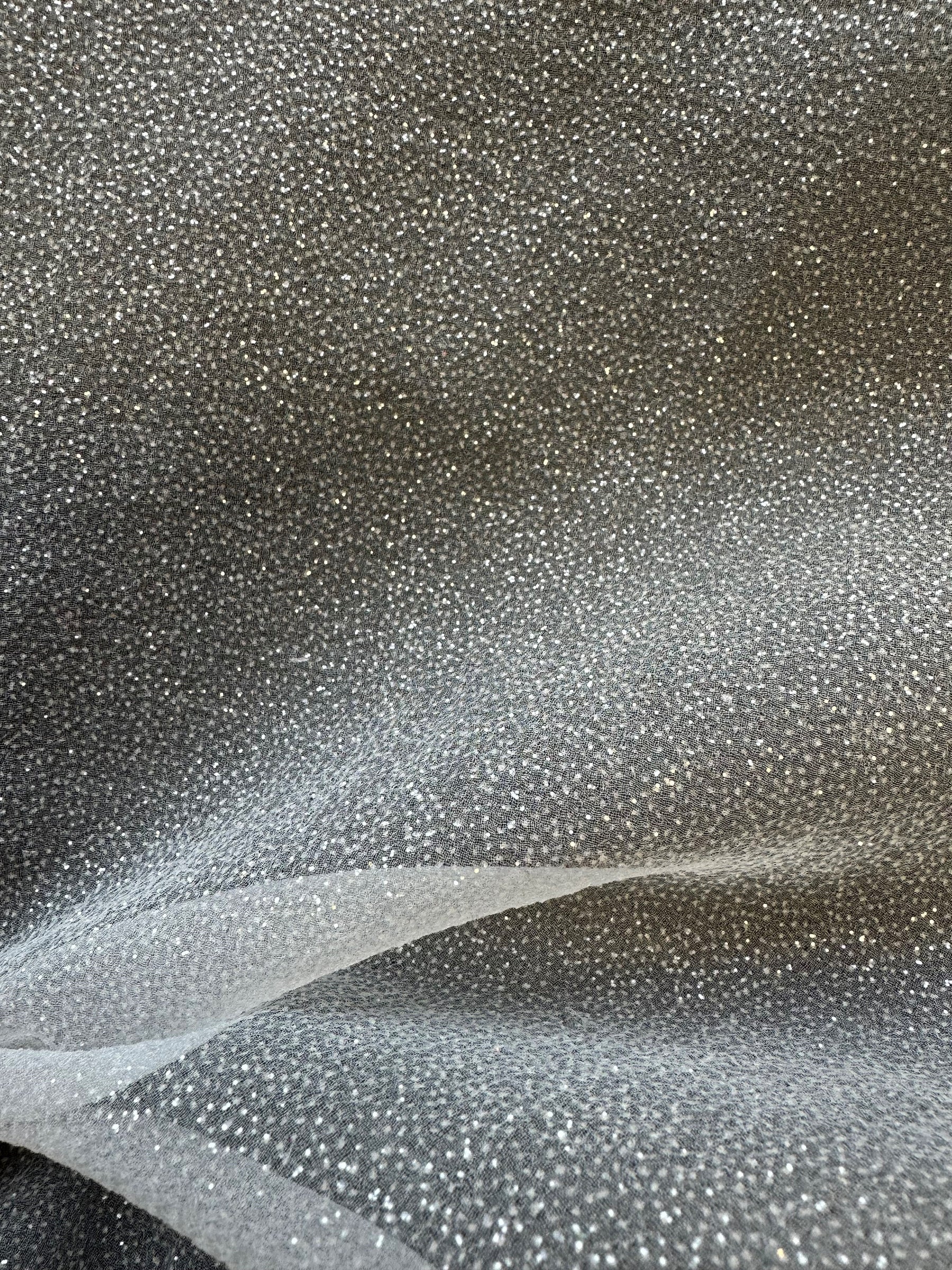 Elfenbeinfarbener Polyester-Kräusel-Organdy - Blizzard