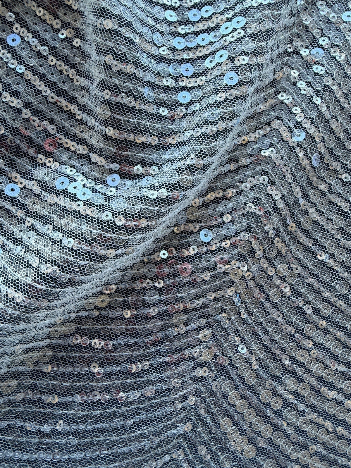 Baby Pink Embroidered Sequin Tulle – EB3020