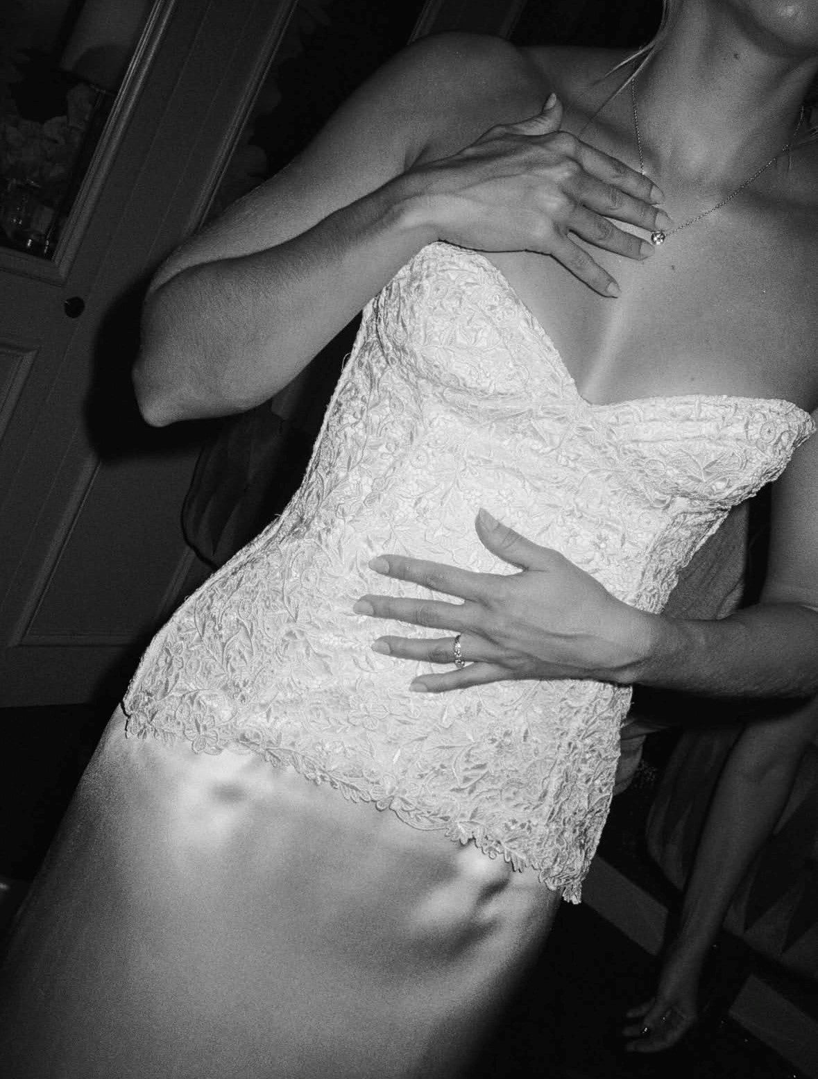 Elfenbeinfarbene Guipure-Spitze – Bertha