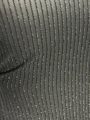 Schwarzer, perlenbesetzter Georgette - Baffle
