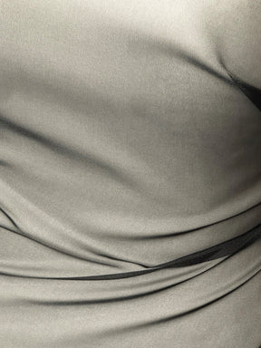 Schwarzer Polyester-Chiffon – Honesty
