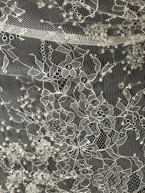 Ivory Corded and Sequin Lace - Fronnie