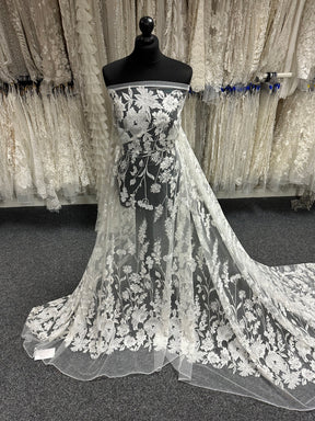 Elfenbeinfarbene bestickte Spitze - Genby