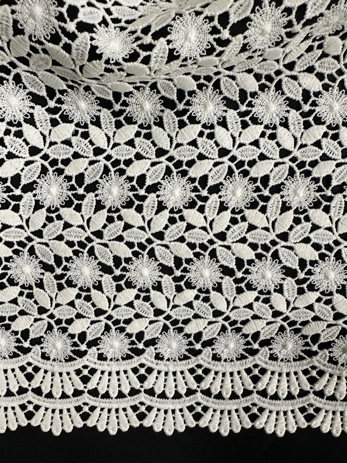 Elfenbeinfarbene Guipure-Spitze – Natur (CF Nadia)