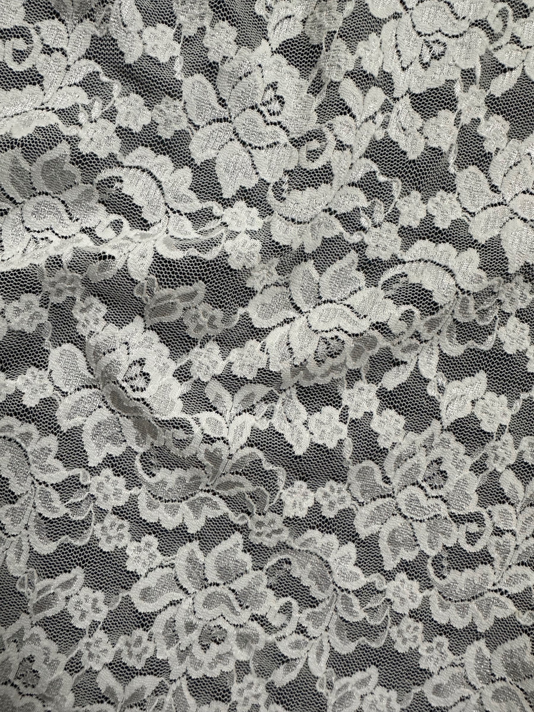 Elfenbeinfarbene Stretch-Raschelspitze - Perugia