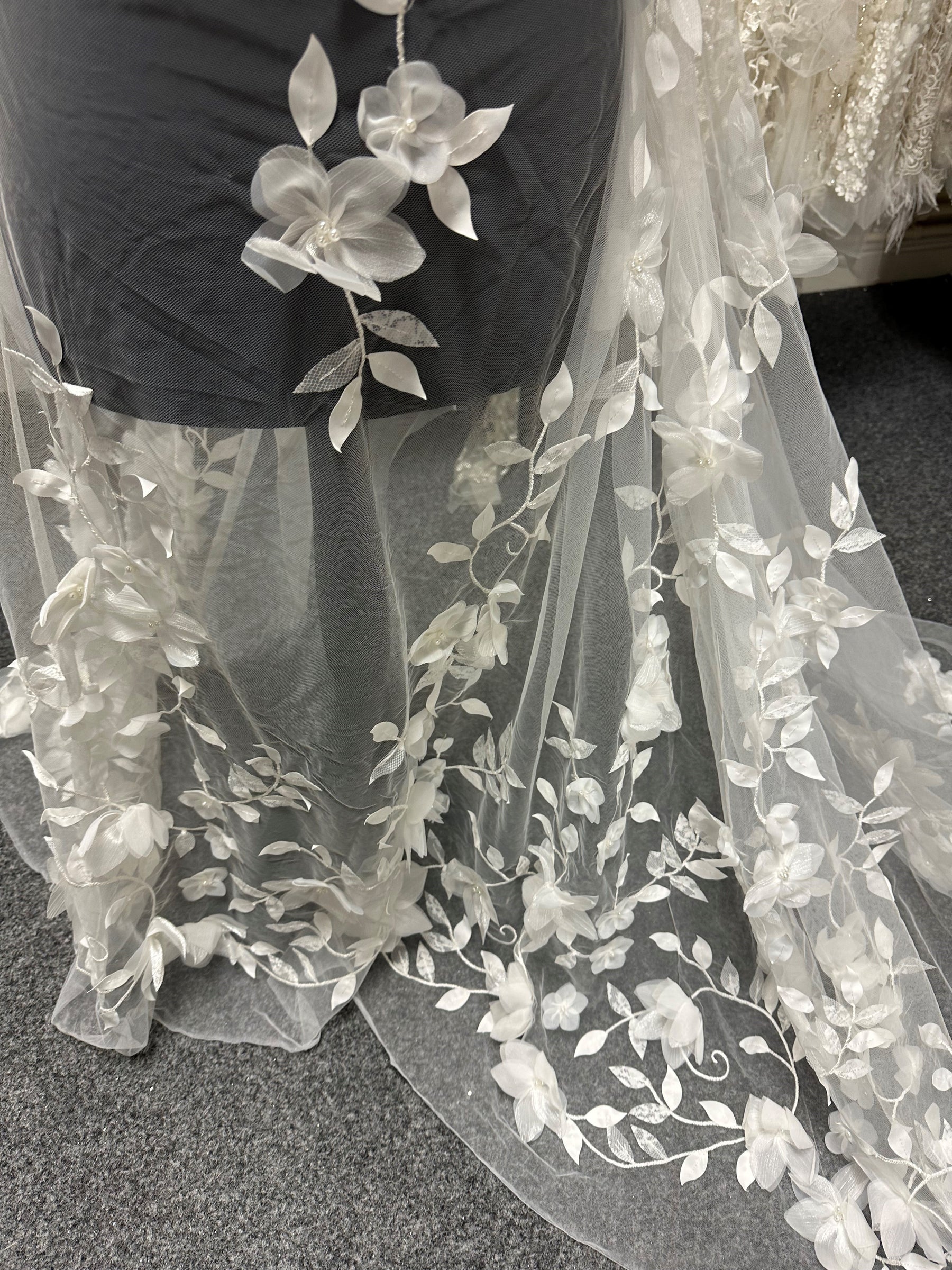 Ivory 3D Flower Lace - Portobella