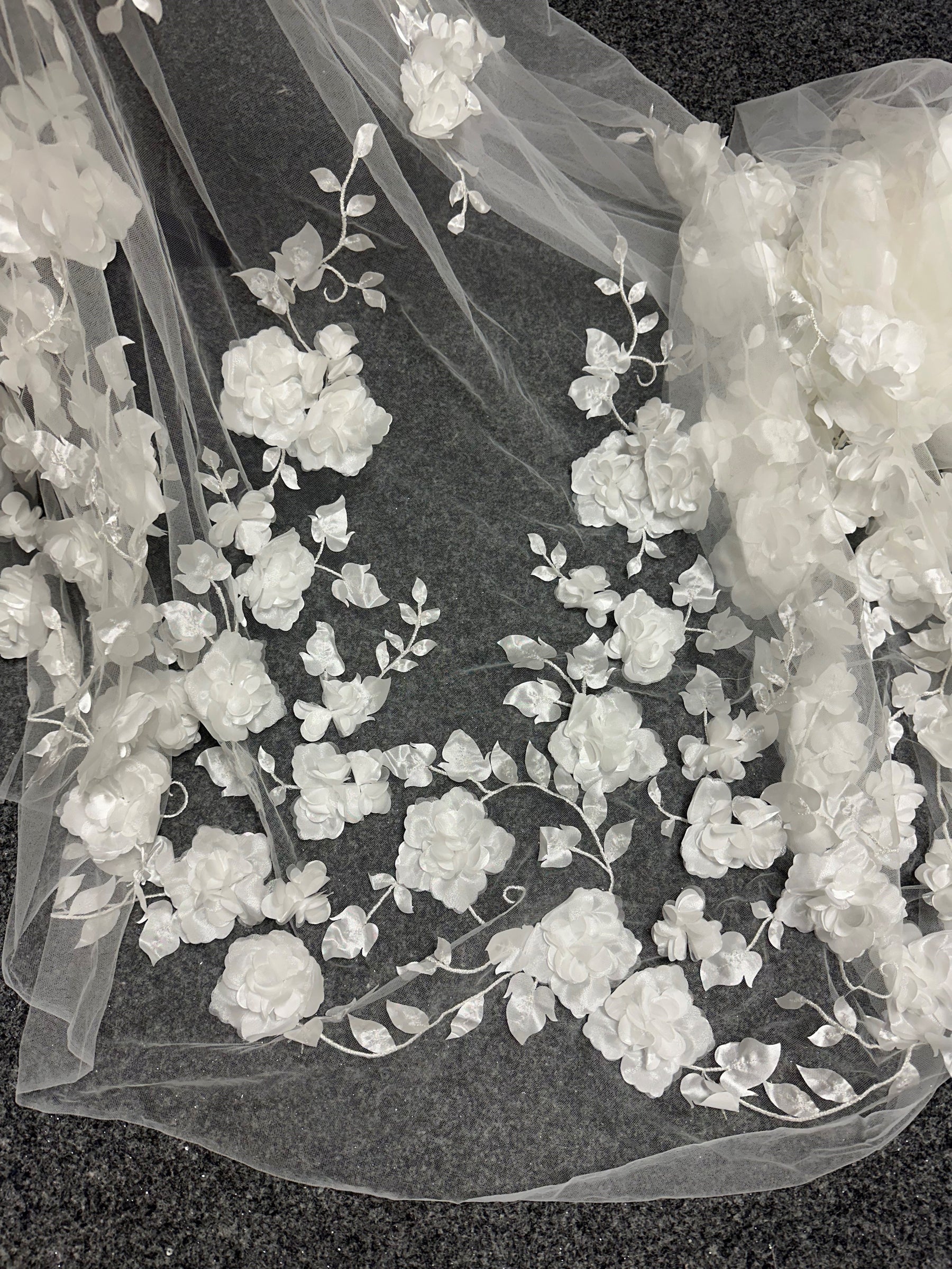 Ivory 3D Flower Lace - Helzel