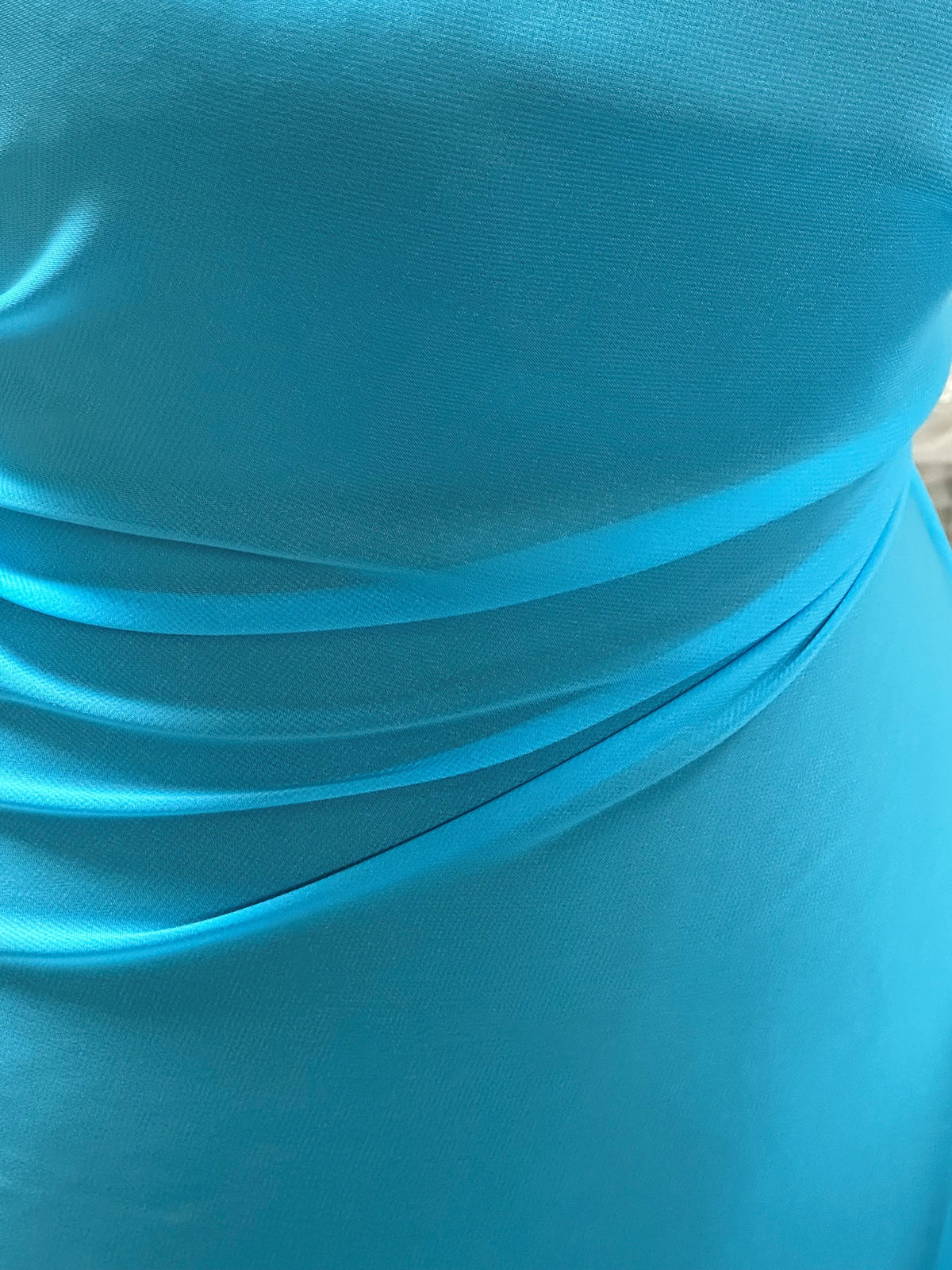 Türkisfarbener Polyester-Chiffon – Benevolence