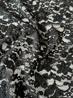 Schwarze Perlen- und Kordelspitze - Österreich (CF Annabel)