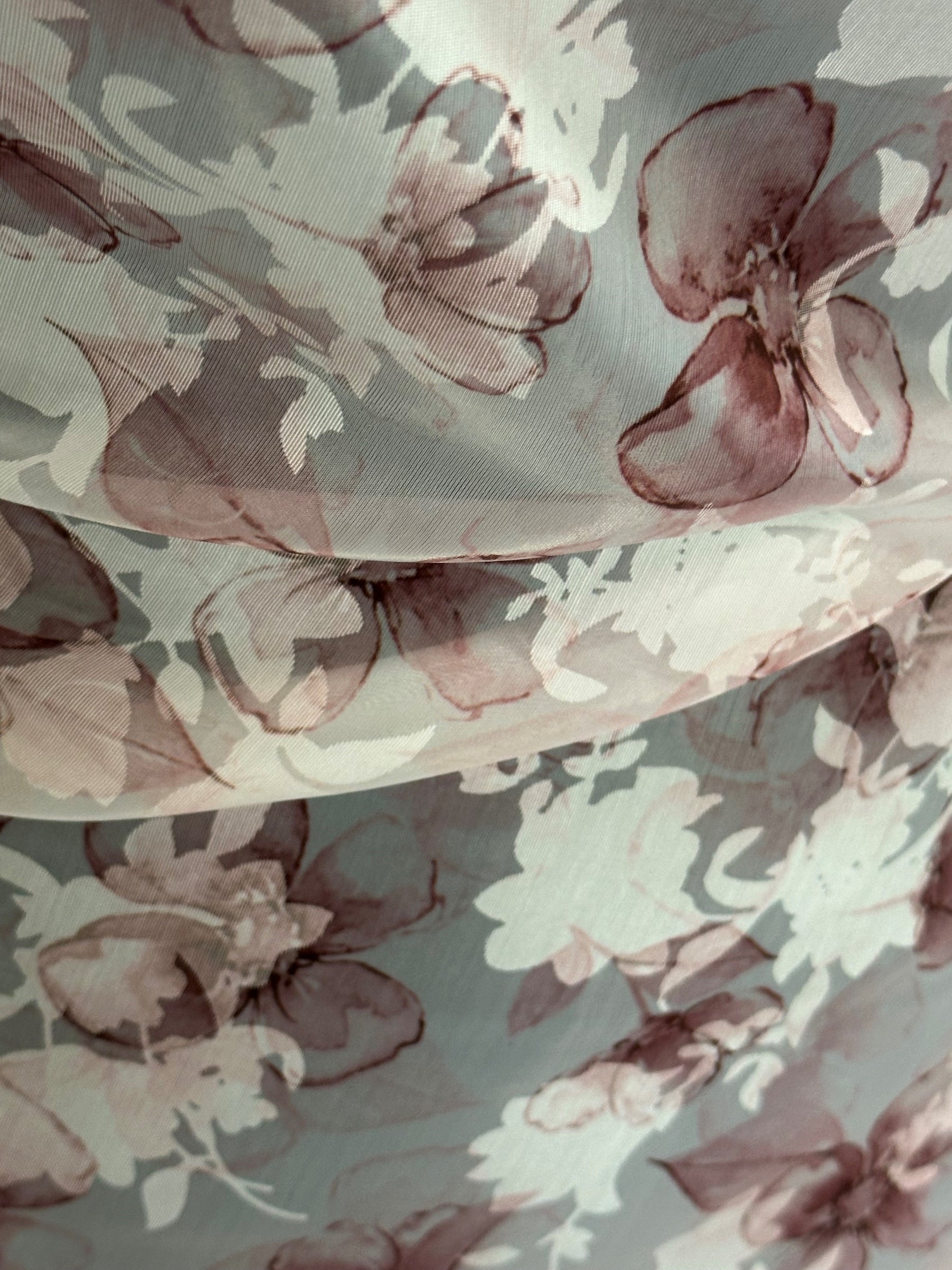 Pink Printed Organza - Strategy
