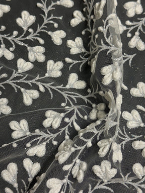 Elfenbeinfarbene Glitzer-Puffspitze - Kira