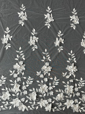 Ivory 3D Flower Lace - Portobella