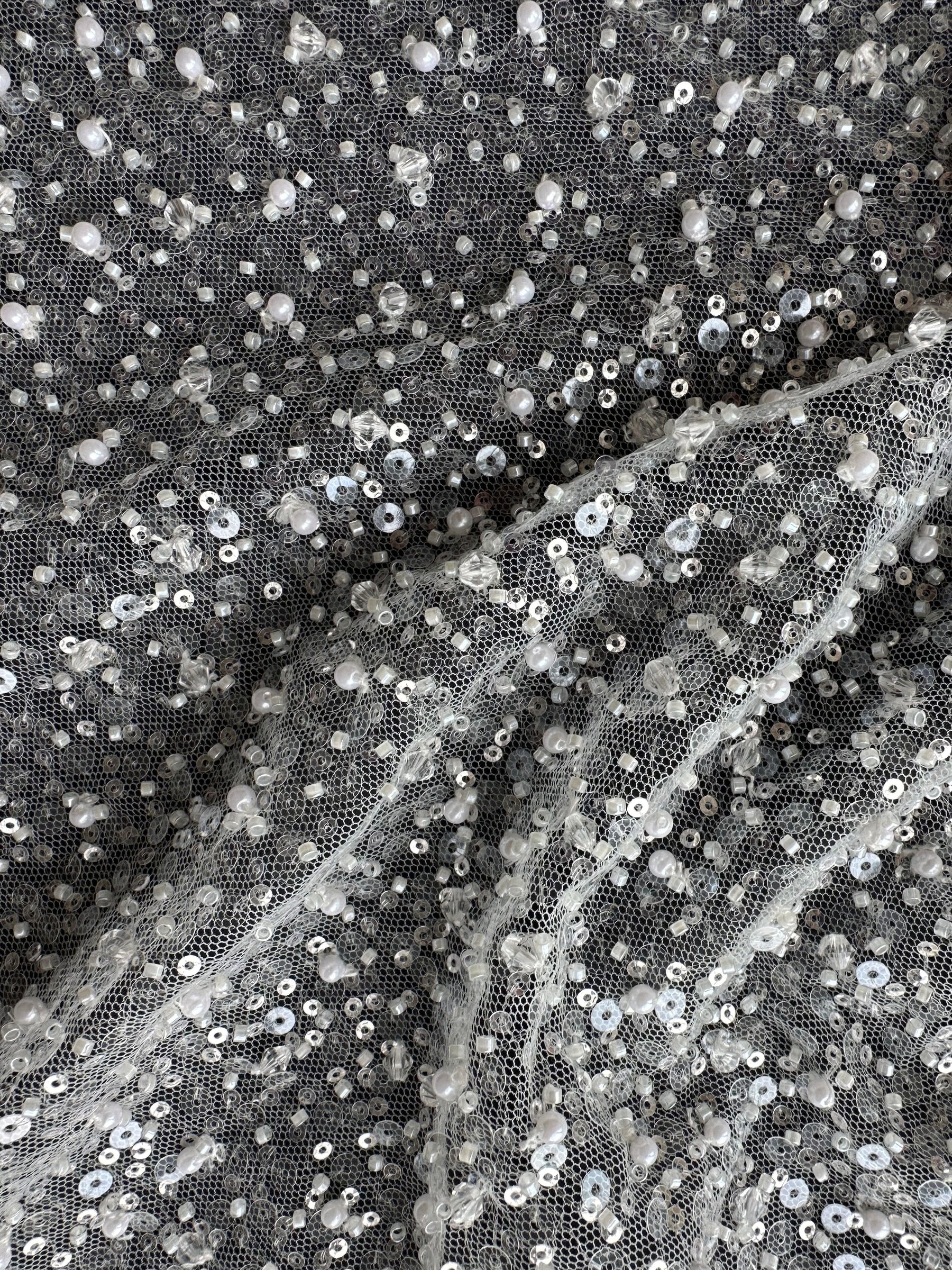 Elfenbeinfarbener Ombré-Tüll - Thalassa